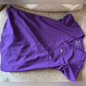 Ultra Violet XS Figs Scrub Top